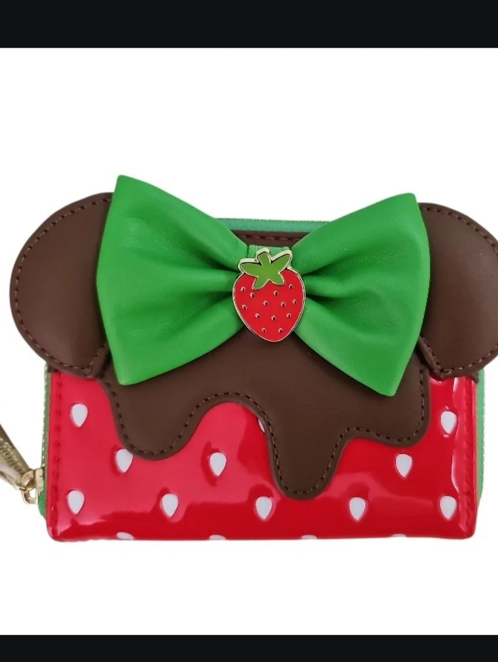 Loungefly Disney Minnie Strawberry Scented Zip Wallet NWT Sweet Treat Exclusive